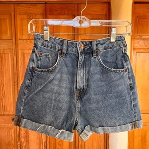 H&M Divided - High Waisted Blue Jean Shorts - Size US 2
